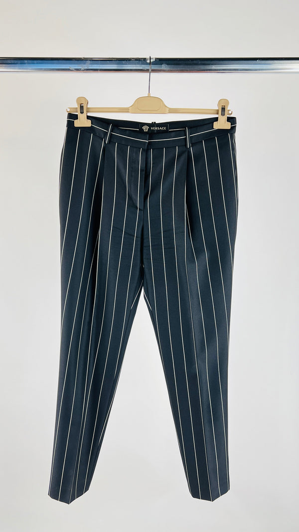 Pantalone nero gessato