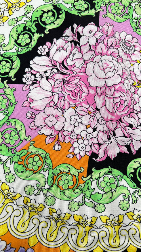 Camicia in seta con rose