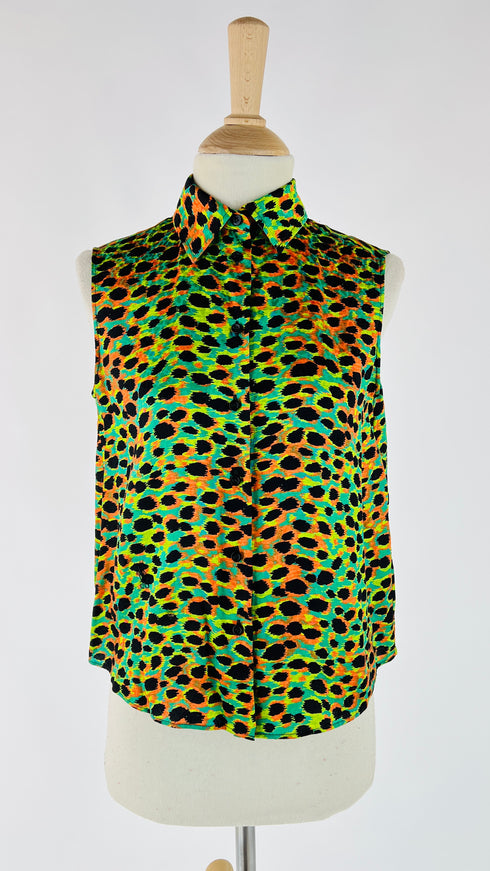 Camicia animalier con cartellino