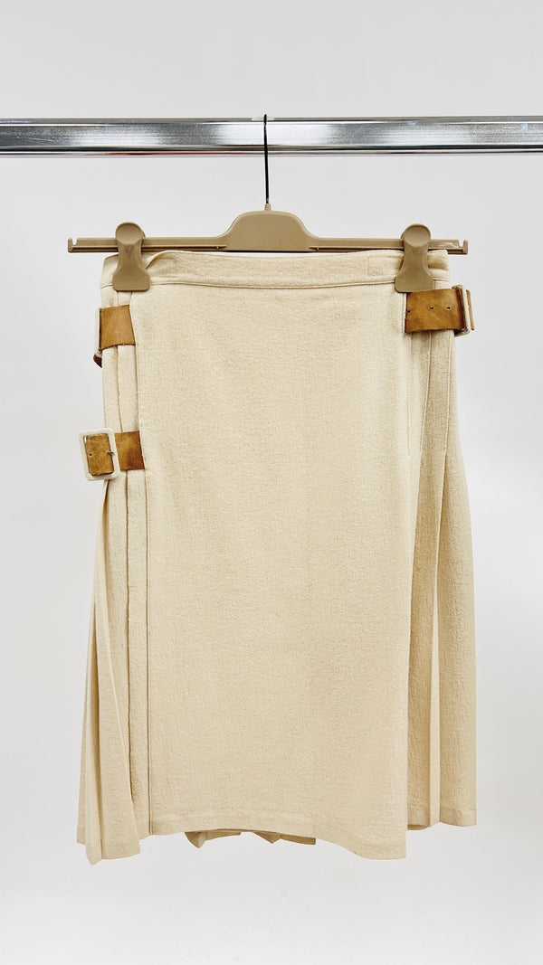 Gonna plissé in lana