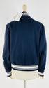 Bomber blu navy dettagli bianchi