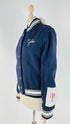 Bomber blu navy dettagli bianchi