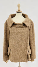 Caban dopiopetto beige Miu Miu