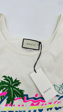 Canotta smanicata con stampa tropicale GUCCI