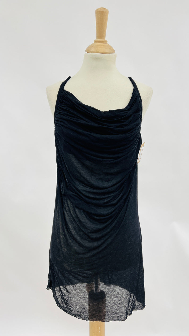 Top drappeggiato nero Rick Owens LILIES