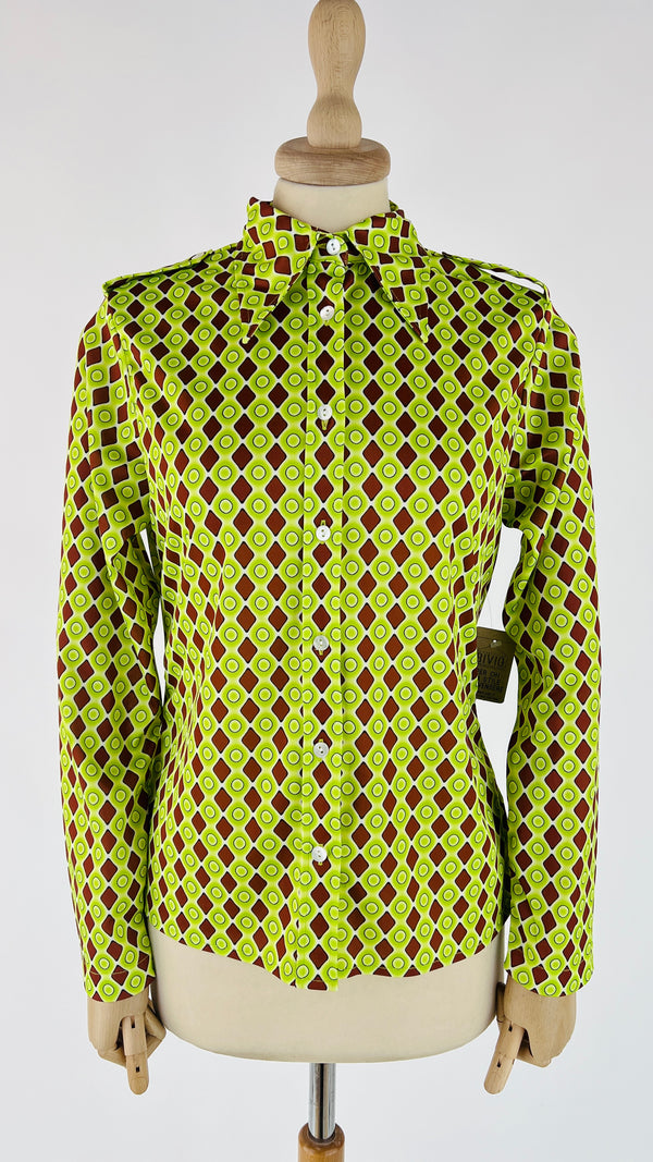 Camicia fluo stampa geometrica