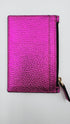 Porta carte pelle fuchsia cartellino
