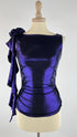 Top lurex viola con cartellino