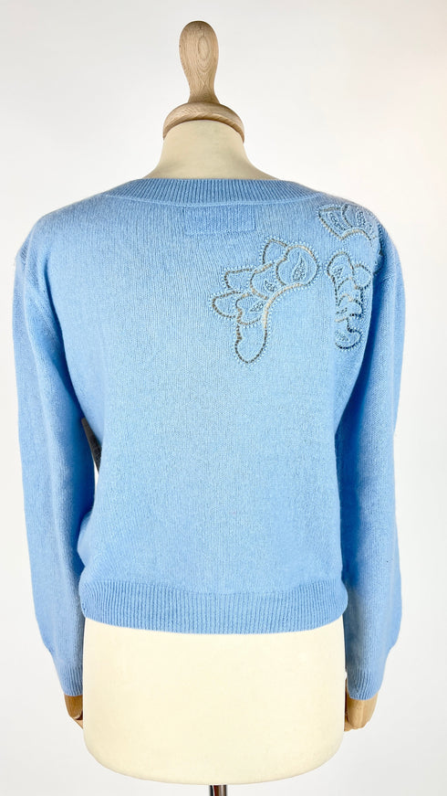 Maglia traforata in cashmere