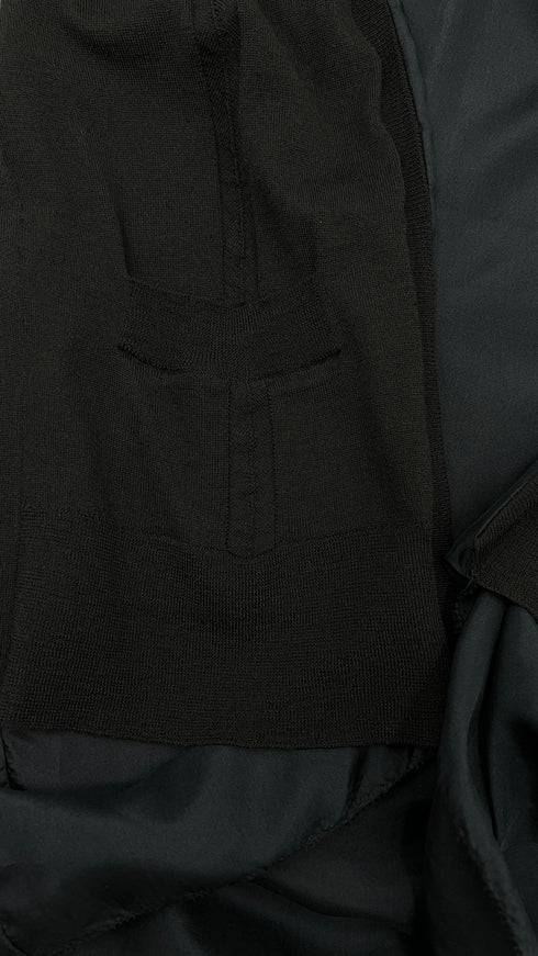 Cardigan due strati blu