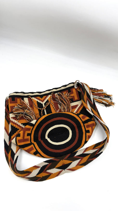 Borsa a secchiello motivo geometrico