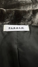 Blazer in velluto color khaki Parosh