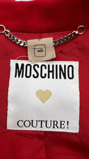Giacca corta rossa con inserti neri MOSCHINO COUTURE