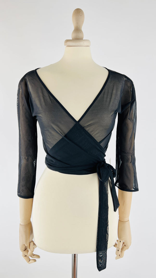 Coprispalle in tulle nero