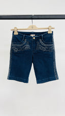 Shorts denim ricamo flora P.A.R.O.S.H.