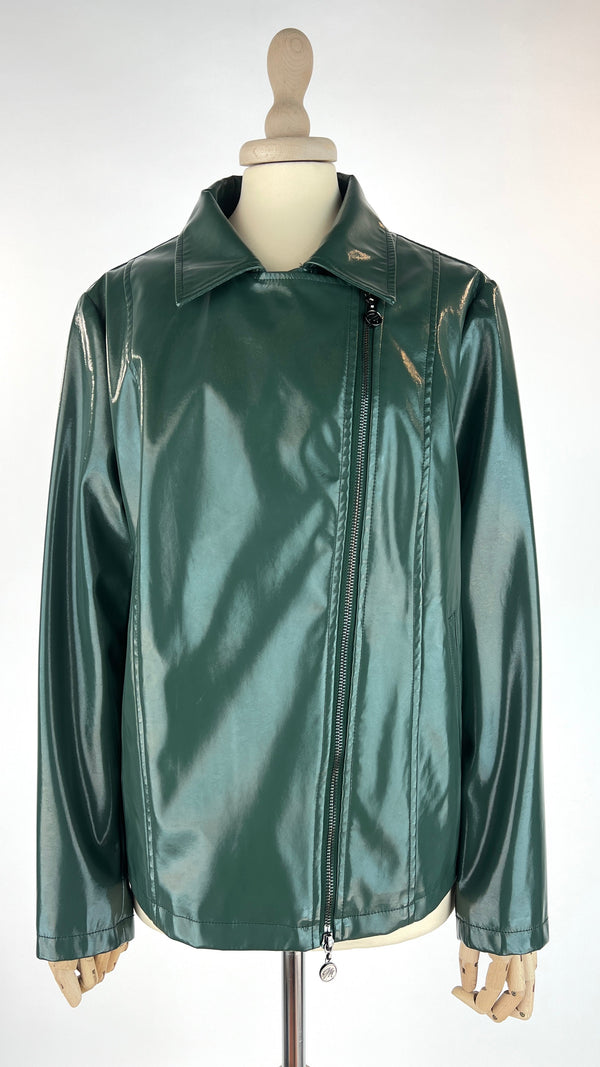 Giacca in vernice con cartellino