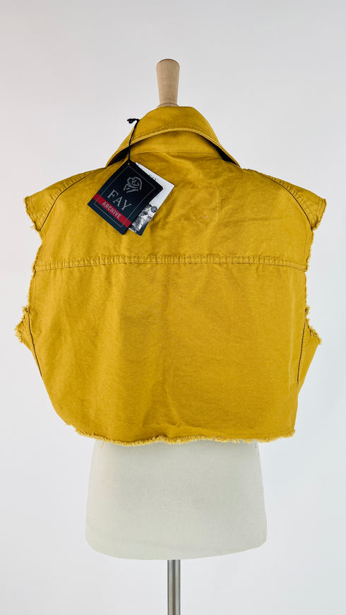 Gilet oversized con cartellino