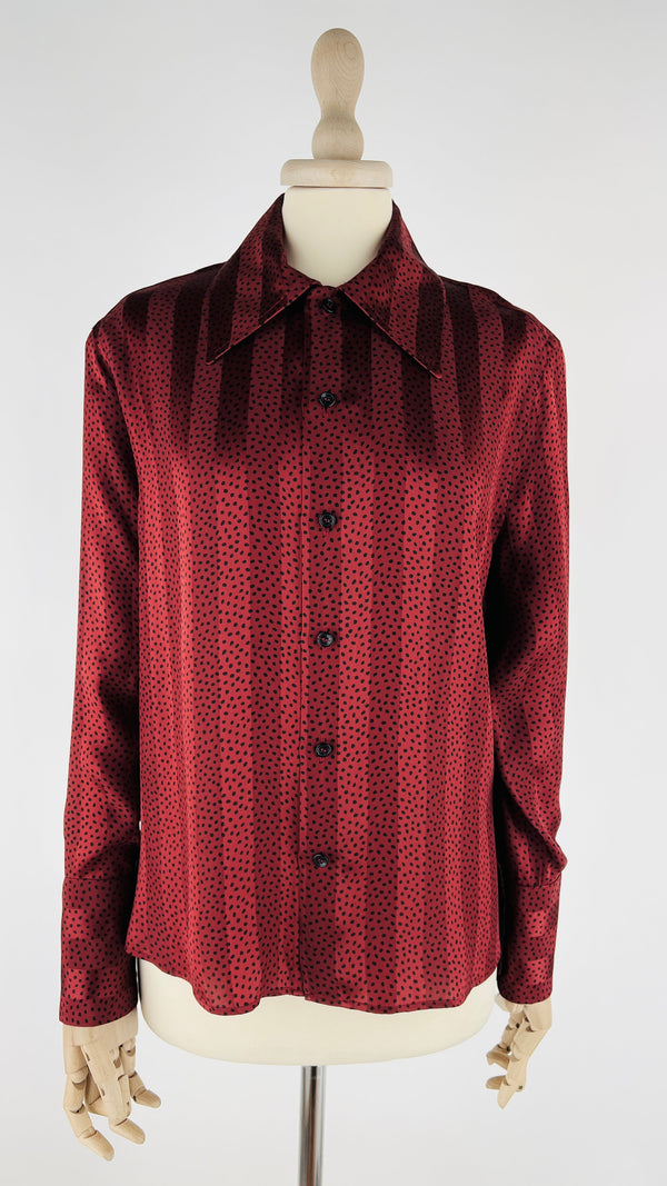 Camicia in seta pois