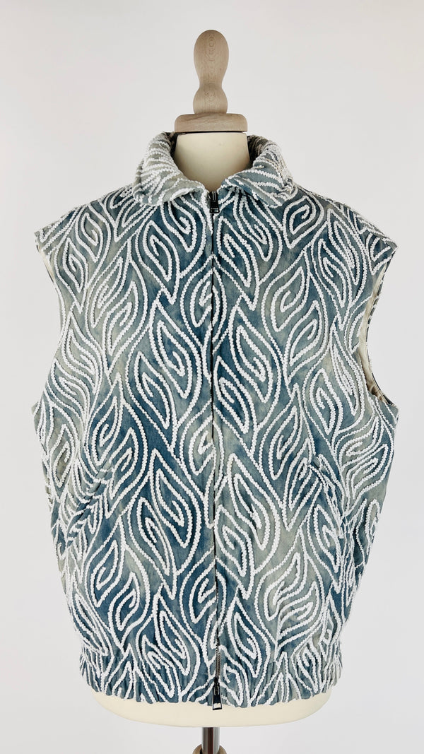 Gilet bleached ricamato