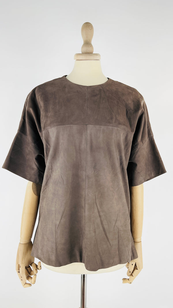 Top in suede