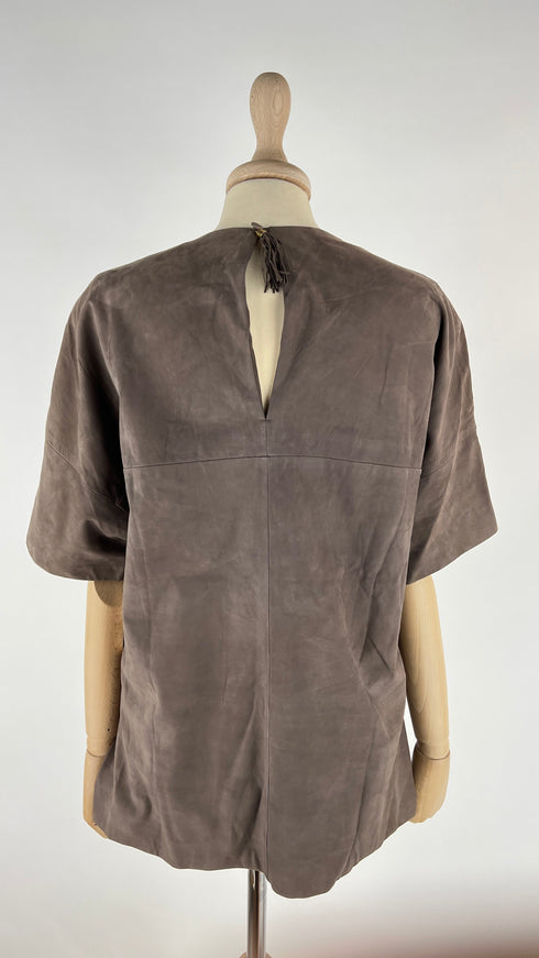 Top in suede