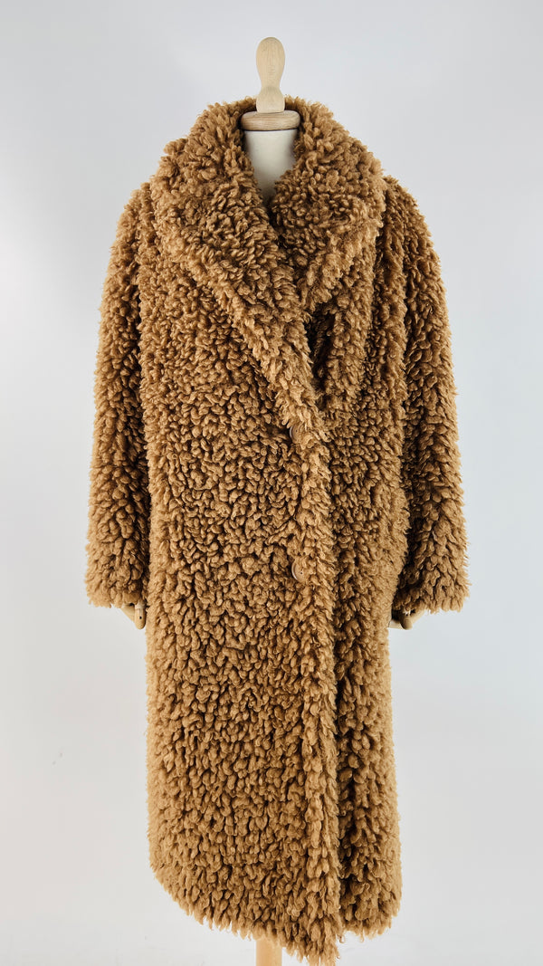 Cappotto doppiopetto teddy