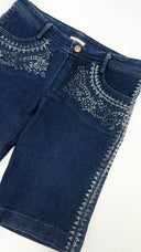 Shorts denim ricamo flora P.A.R.O.S.H.