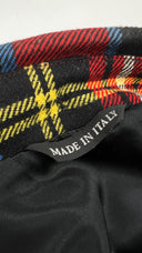 Trench tartan rosso Giuliano Fujiwara