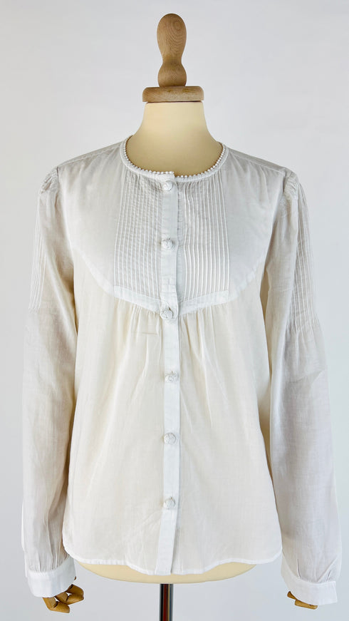 Camicia cotone plissè