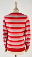 Maglia a V a righe LAcoste