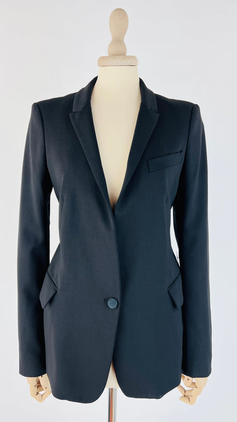 Blazer in lana nera