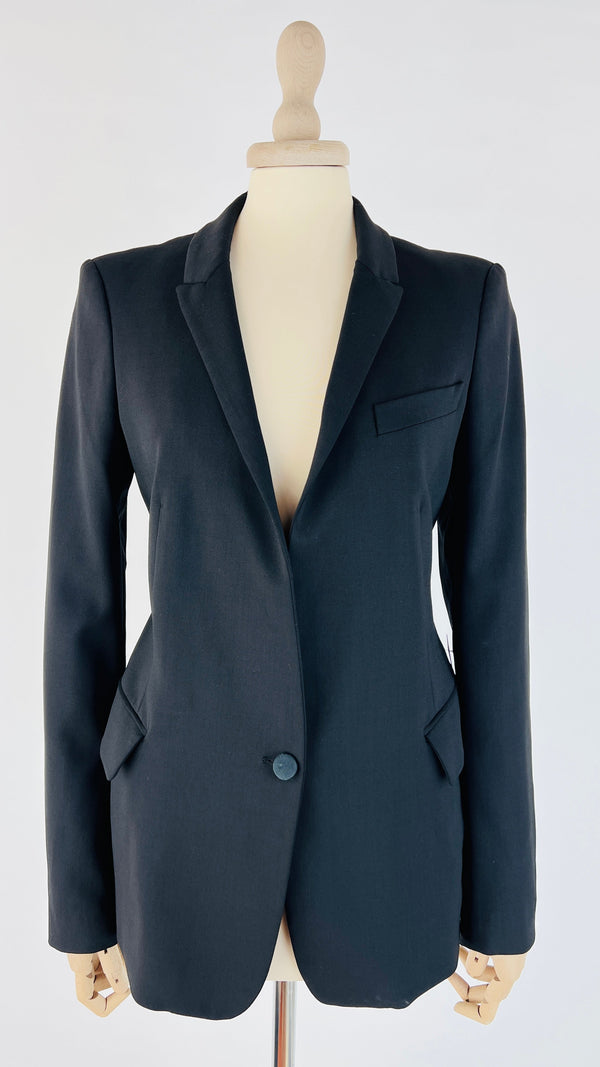Blazer in lana nera
