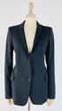 Blazer in lana nera