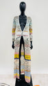 Cardigan lungo fiammato