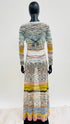 Cardigan lungo fiammato