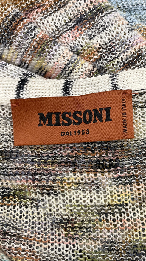 Cardigan lungo fiammato