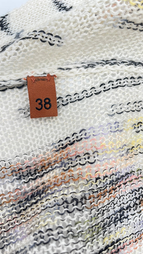 Cardigan lungo fiammato