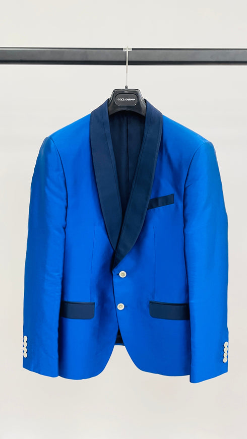 Blazer in seta con cartellino