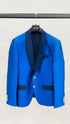 Blazer in seta con cartellino