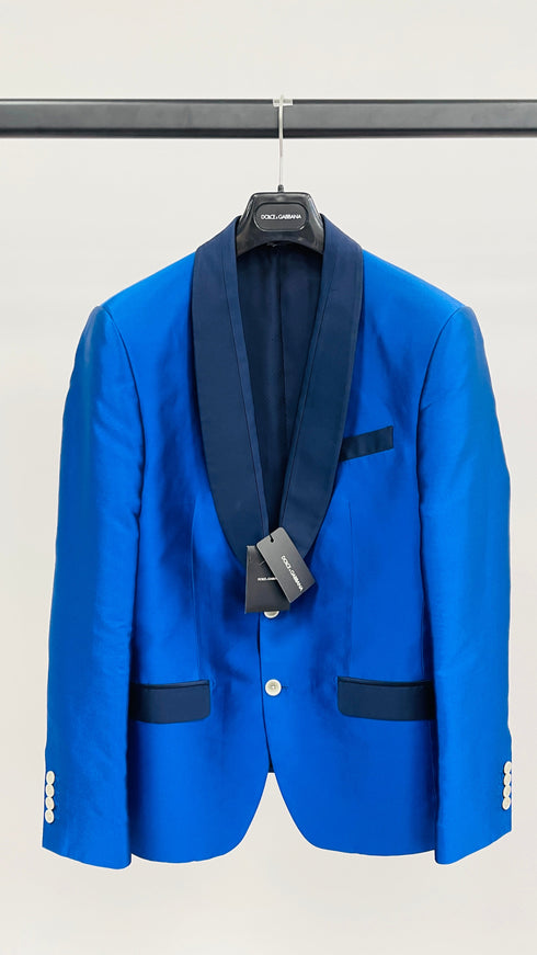 Blazer in seta con cartellino