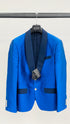 Blazer in seta con cartellino