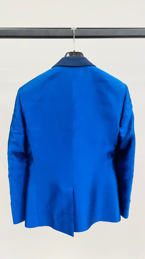 Blazer in seta con cartellino