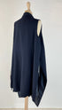 Gilet lungo blu