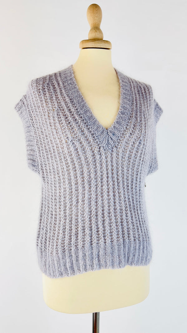 Gilet maglia e paillettes
