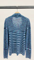 Cardigan blu fiammato