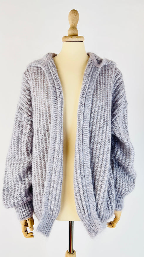 Cardigan con cappuccio