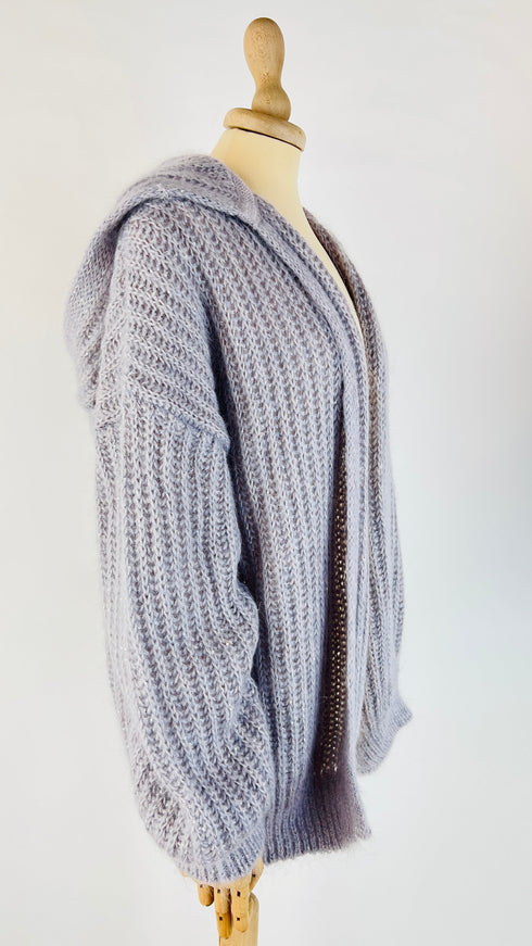 Cardigan con cappuccio