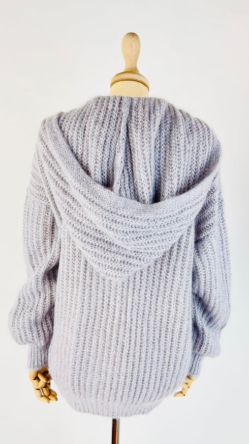 Cardigan con cappuccio