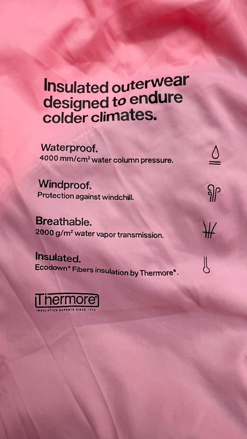 Piumino waterproof rosa