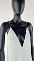 Abito lungo spalline strass